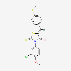 3-(3-chloro-4-methoxyphenyl)-5-[4-(methylthio)benzylidene]-2-thioxo-1,3-thiazolidin-4-one