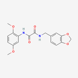 molecular formula C18H18N2O6 B4636675 N-(1,3-benzodioxol-5-ylmethyl)-N'-(2,5-dimethoxyphenyl)ethanediamide 