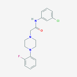 N-(3-chlorophenyl)-2-[4-(2-fluorophenyl)piperazin-1-yl]acetamide