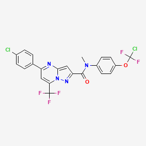 N-[4-(CHLORODIFLUOROMETHOXY)PHENYL]-5-(4-CHLOROPHENYL)-N-METHYL-7-(TRIFLUOROMETHYL)PYRAZOLO[15-A]PYRIMIDINE-2-CARBOXAMIDE