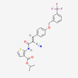 isopropyl 2-{[2-cyano-3-(4-{[3-(trifluoromethyl)benzyl]oxy}phenyl)acryloyl]amino}-3-thiophenecarboxylate