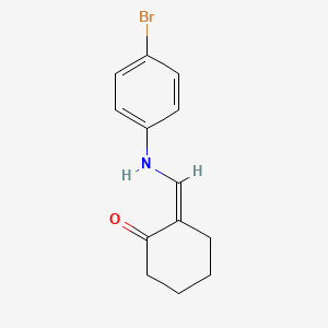 molecular formula C13H14BrNO B4636716 (2Z)-2-[(4-bromoanilino)methylidene]cyclohexan-1-one 