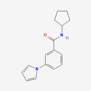 molecular formula C16H18N2O B4636723 N-cyclopentyl-3-(1H-pyrrol-1-yl)benzamide 