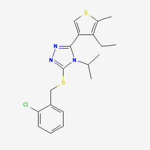 2-CHLOROBENZYL [5-(4-ETHYL-5-METHYL-3-THIENYL)-4-ISOPROPYL-4H-1,2,4-TRIAZOL-3-YL] SULFIDE