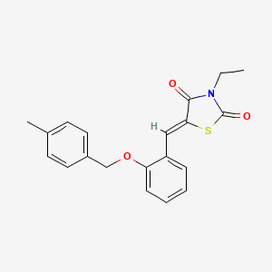 molecular formula C20H19NO3S B4636756 3-ethyl-5-{2-[(4-methylbenzyl)oxy]benzylidene}-1,3-thiazolidine-2,4-dione 