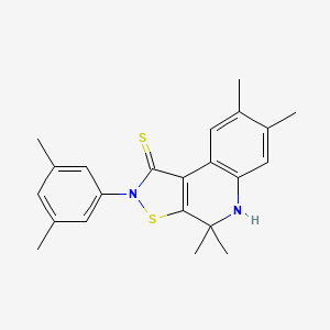 2-(3,5-dimethylphenyl)-4,4,7,8-tetramethyl-4,5-dihydroisothiazolo[5,4-c]quinoline-1(2H)-thione