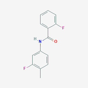 molecular formula C14H11F2NO B4636773 2-fluoro-N-(3-fluoro-4-methylphenyl)benzamide 