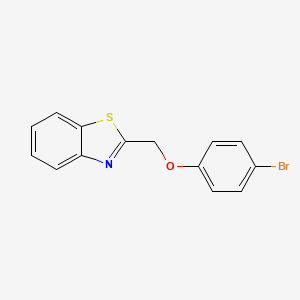 molecular formula C14H10BrNOS B4636776 2-[(4-bromophenoxy)methyl]-1,3-benzothiazole 