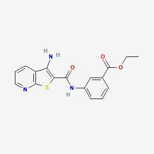 ETHYL 3-{3-AMINOTHIENO[2,3-B]PYRIDINE-2-AMIDO}BENZOATE