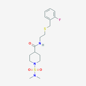 1-[(dimethylamino)sulfonyl]-N-{2-[(2-fluorobenzyl)thio]ethyl}-4-piperidinecarboxamide