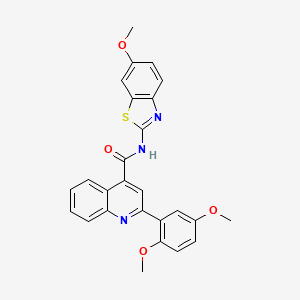 2-(2,5-dimethoxyphenyl)-N-(6-methoxy-1,3-benzothiazol-2-yl)-4-quinolinecarboxamide