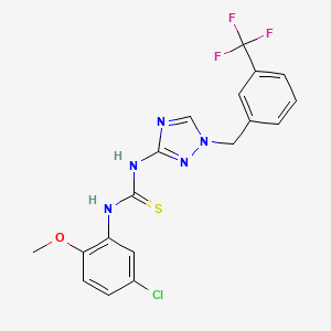 N-(5-chloro-2-methoxyphenyl)-N'-{1-[3-(trifluoromethyl)benzyl]-1H-1,2,4-triazol-3-yl}thiourea