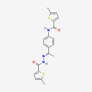 5-methyl-N-(4-{N-[(5-methyl-2-thienyl)carbonyl]ethanehydrazonoyl}phenyl)-2-thiophenecarboxamide