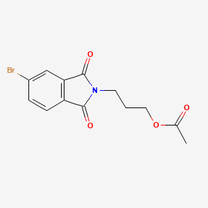 molecular formula C13H12BrNO4 B4636879 3-(5-bromo-1,3-dioxo-1,3-dihydro-2H-isoindol-2-yl)propyl acetate 