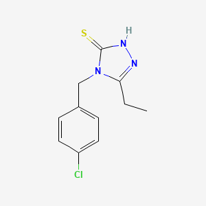 molecular formula C11H12ClN3S B4636896 4-(4-chlorobenzyl)-5-ethyl-4H-1,2,4-triazole-3-thiol 