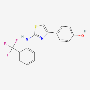 4-[2-[2-(Trifluoromethyl)anilino]-1,3-thiazol-4-yl]phenol