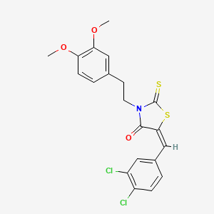 molecular formula C20H17Cl2NO3S2 B4636949 5-(3,4-dichlorobenzylidene)-3-[2-(3,4-dimethoxyphenyl)ethyl]-2-thioxo-1,3-thiazolidin-4-one 