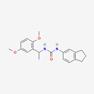 molecular formula C20H24N2O3 B4636962 1-(2,3-dihydro-1H-inden-5-yl)-3-[1-(2,5-dimethoxyphenyl)ethyl]urea 