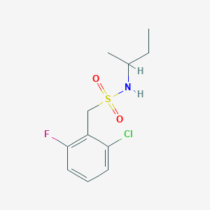 molecular formula C11H15ClFNO2S B4636997 N-(butan-2-yl)-1-(2-chloro-6-fluorophenyl)methanesulfonamide 