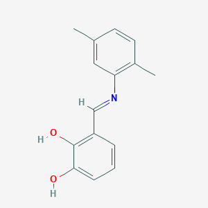 molecular formula C15H15NO2 B463701 3-{[(2,5-Dimethylphenyl)imino]methyl}-1,2-benzenediol 
