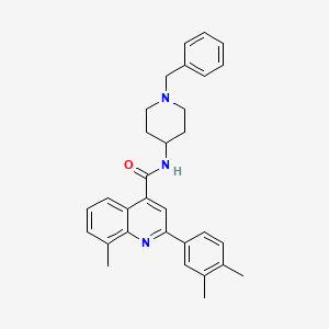 N-(1-benzyl-4-piperidinyl)-2-(3,4-dimethylphenyl)-8-methyl-4-quinolinecarboxamide