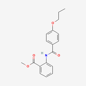 molecular formula C18H19NO4 B4637025 methyl 2-[(4-propoxybenzoyl)amino]benzoate 