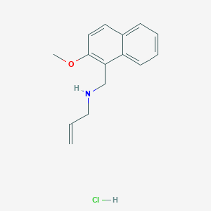 molecular formula C15H18ClNO B4637033 N-[(2-methoxynaphthalen-1-yl)methyl]prop-2-en-1-amine;hydrochloride 