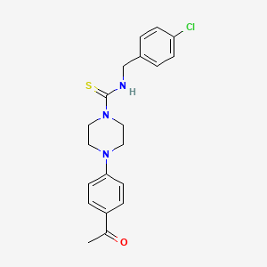 molecular formula C20H22ClN3OS B4637044 4-(4-acetylphenyl)-N-(4-chlorobenzyl)-1-piperazinecarbothioamide 