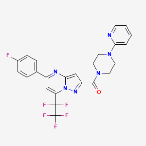 [5-(4-FLUOROPHENYL)-7-(1,1,2,2,2-PENTAFLUOROETHYL)PYRAZOLO[1,5-A]PYRIMIDIN-2-YL][4-(2-PYRIDYL)PIPERAZINO]METHANONE