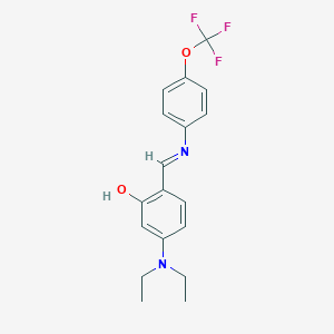 molecular formula C18H19F3N2O2 B463708 5-(Diethylamino)-2-({[4-(trifluoromethoxy)phenyl]imino}methyl)phenol 