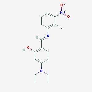 molecular formula C18H21N3O3 B463710 5-(diethylamino)-2-{(E)-[(2-methyl-3-nitrophenyl)imino]methyl}phenol CAS No. 5375-68-8