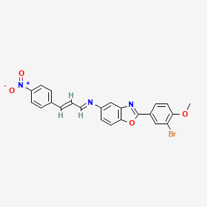 molecular formula C23H16BrN3O4 B4637102 N-[2-(3-BROMO-4-METHOXYPHENYL)-1,3-BENZOXAZOL-5-YL]-N-[(E,2E)-3-(4-NITROPHENYL)-2-PROPENYLIDENE]AMINE 