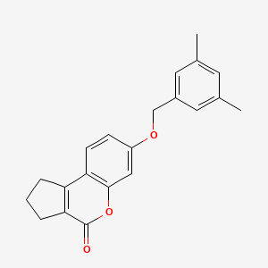 7-[(3,5-DIMETHYLPHENYL)METHOXY]-1H,2H,3H,4H-CYCLOPENTA[C]CHROMEN-4-ONE