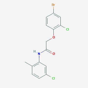 molecular formula C15H12BrCl2NO2 B4637152 2-(4-bromo-2-chlorophenoxy)-N-(5-chloro-2-methylphenyl)acetamide 