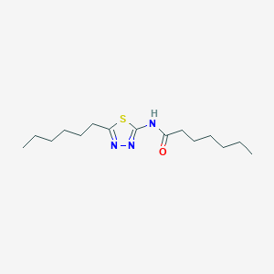 molecular formula C15H27N3OS B4637158 N-(5-hexyl-1,3,4-thiadiazol-2-yl)heptanamide 