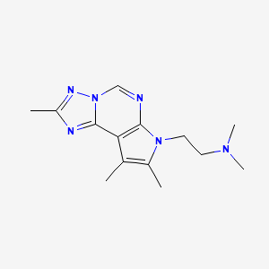 molecular formula C14H20N6 B4637166 N,N-DIMETHYL-N-[2-(2,8,9-TRIMETHYL-7H-PYRROLO[3,2-E][1,2,4]TRIAZOLO[1,5-C]PYRIMIDIN-7-YL)ETHYL]AMINE 