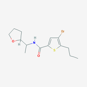 4-bromo-5-propyl-N-[1-(tetrahydro-2-furanyl)ethyl]-2-thiophenecarboxamide