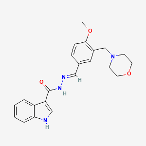 N'-[4-methoxy-3-(4-morpholinylmethyl)benzylidene]-1H-indole-3-carbohydrazide