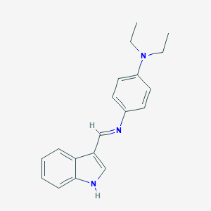 molecular formula C19H21N3 B463722 [4-((1E)-2-indol-3-yl-1-azavinyl)phenyl]diethylamine 
