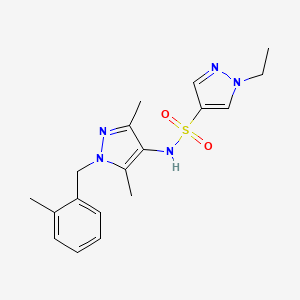 N~4~-[3,5-DIMETHYL-1-(2-METHYLBENZYL)-1H-PYRAZOL-4-YL]-1-ETHYL-1H-PYRAZOLE-4-SULFONAMIDE