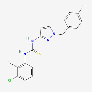 N-(3-chloro-2-methylphenyl)-N'-[1-(4-fluorobenzyl)-1H-pyrazol-3-yl]thiourea