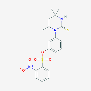 3-[4,4,6-TRIMETHYL-2-THIOXO-3,4-DIHYDRO-1(2H)-PYRIMIDINYL]PHENYL 2-NITRO-1-BENZENESULFONATE