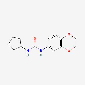 N-cyclopentyl-N'-(2,3-dihydro-1,4-benzodioxin-6-yl)urea