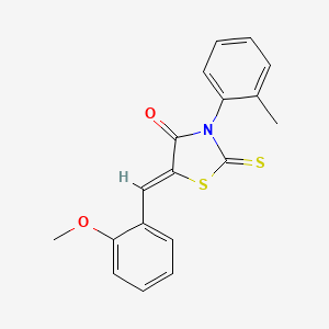 (5Z)-5-(2-methoxybenzylidene)-3-(2-methylphenyl)-2-thioxo-1,3-thiazolidin-4-one