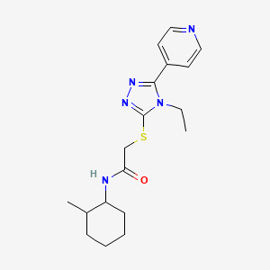 2-{[4-ethyl-5-(4-pyridinyl)-4H-1,2,4-triazol-3-yl]thio}-N-(2-methylcyclohexyl)acetamide