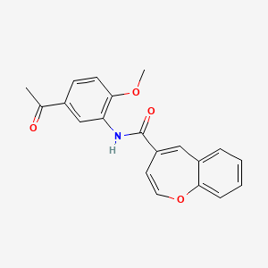 N-(5-acetyl-2-methoxyphenyl)-1-benzoxepine-4-carboxamide