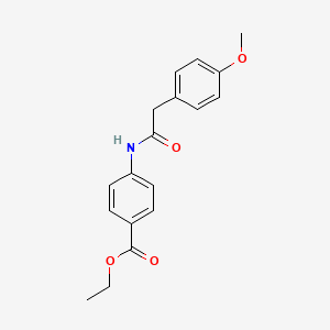 molecular formula C18H19NO4 B4637327 Ethyl 4-[2-(4-methoxyphenyl)acetamido]benzoate 