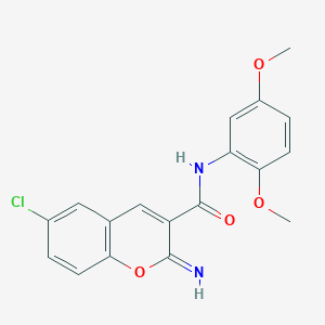 6-chloro-N-(2,5-dimethoxyphenyl)-2-imino-2H-chromene-3-carboxamide