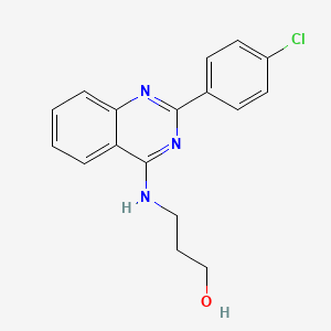 3-{[2-(4-chlorophenyl)-4-quinazolinyl]amino}-1-propanol