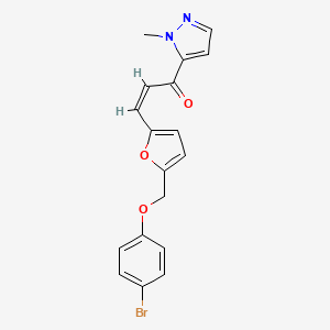 (Z)-3-{5-[(4-BROMOPHENOXY)METHYL]-2-FURYL}-1-(1-METHYL-1H-PYRAZOL-5-YL)-2-PROPEN-1-ONE